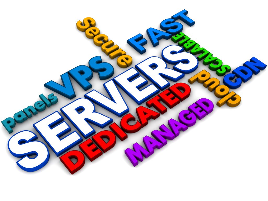 Different hosting server types like dedicated virtual private shared managed and more