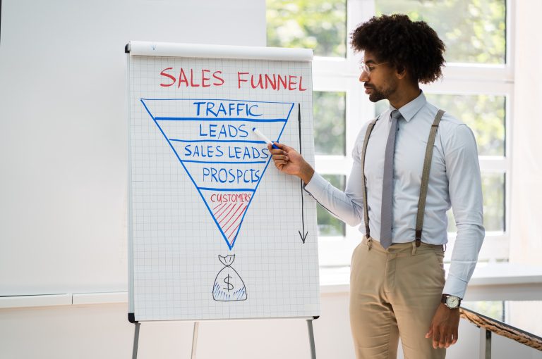 Man explaining how important a sales funnel is