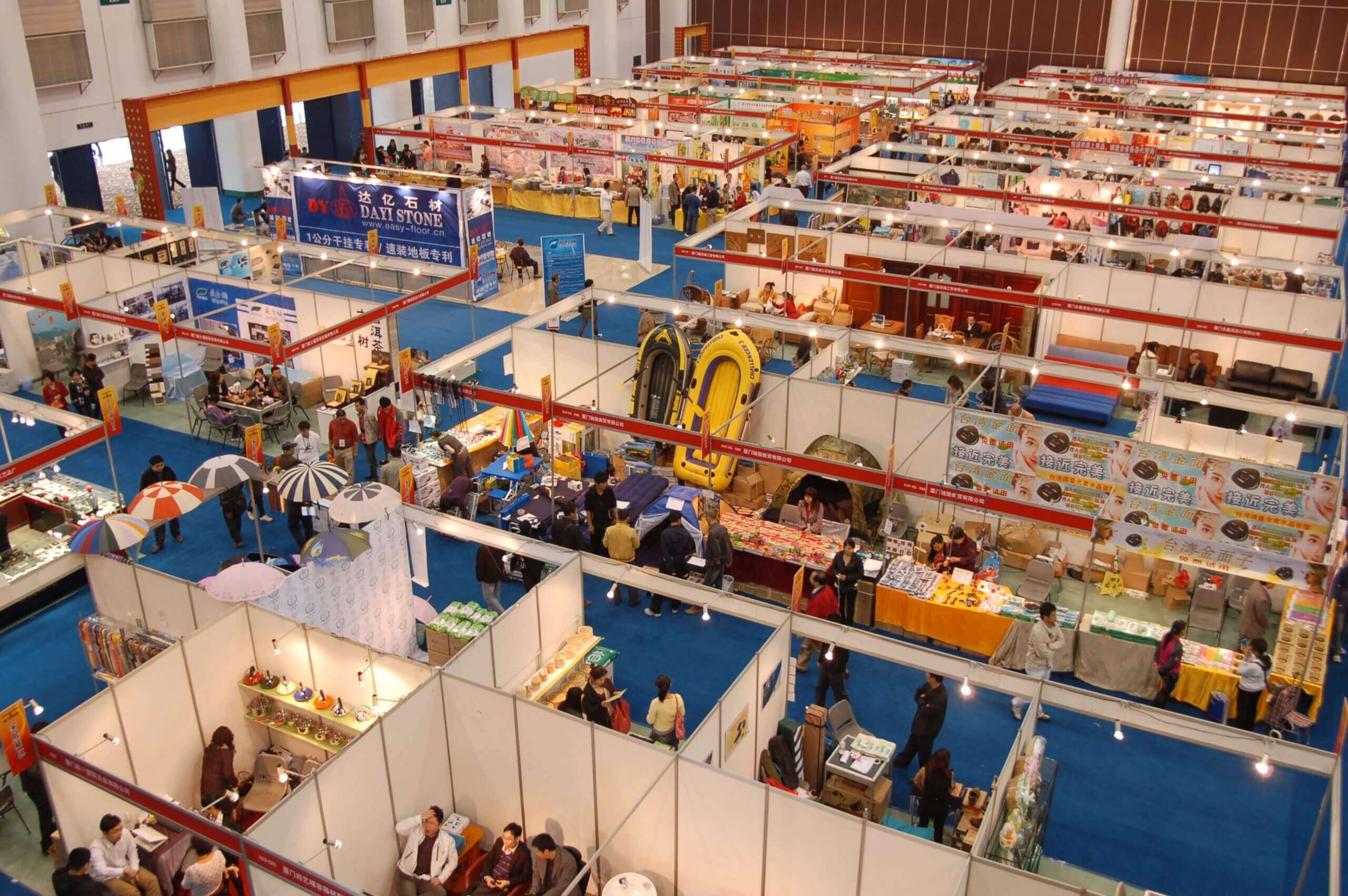 Traditional marketing being undertaken via an exhibition scaled