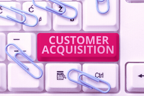 Text sign showing Customer Acquisition. Business idea it refers to gaining new consumers to the business Abstract Typing Presentation Message, Retyping New Email Password