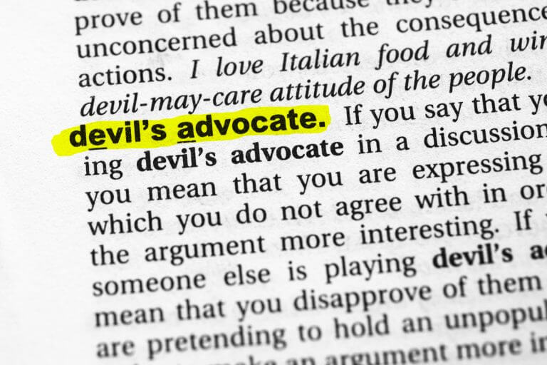 Understand the devil's advocate theory